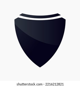 Black shield protection icon vector