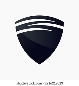 Vector de icono de protección de escudo negro