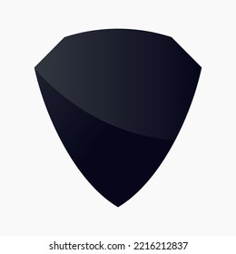 Black shield protection icon vector