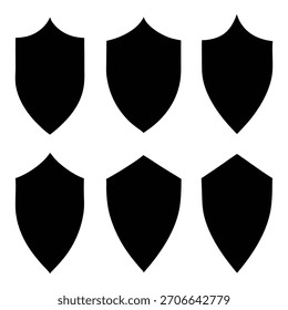 Black shield shapes crest emblem