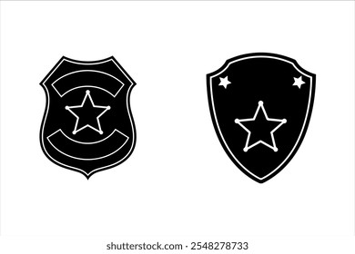 "Black Shield Silhouette Icon - Minimalistic Vector Design"