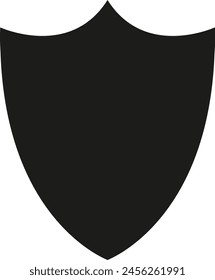 Un escudo negro - Vector de stock