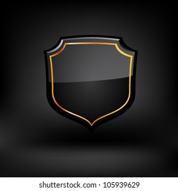 Black Shield. Vector