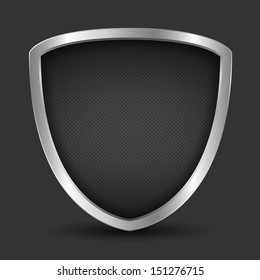 Black shield, vector eps10 illustration