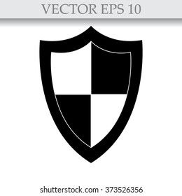 Black shield vector icon