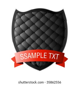 Black Shield. Vector. Insert your information.
