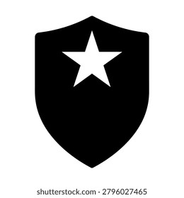 Black shield with white star symbol coat of arms medieval icon