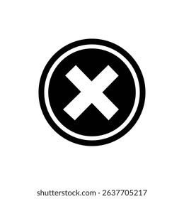 black shilottued vector stop sign icon. No sign, red warning isolated