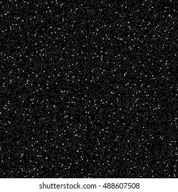 Black shimmering background imitation dust with shiny balls. Abstract pattern sequins. Template round particles. Shining confetti dark color. It looks like fresh asphalt, granite or marble chips.