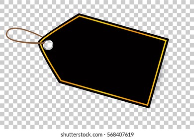 Black Shining Blank Tag Transparent Effect Background
