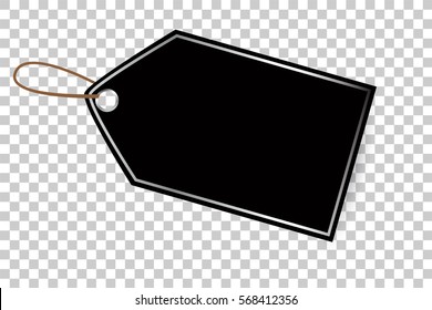 Black Shining Blank Tag Transparent Effect Background
