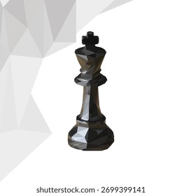 black and shiny chess king
