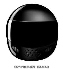 black shiny motorcycle helmet