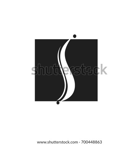 black shiny wave black color.modern style logo