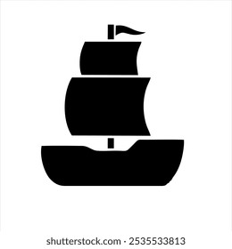 Black ship computer graphic art