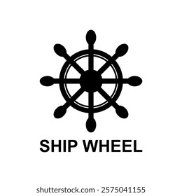 black ship steering wheel symbol