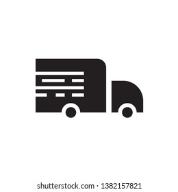 black shipping icon, delivery vector symbol sign