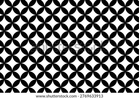 Black shippou pattern filling the entire background in traditional Japanese style