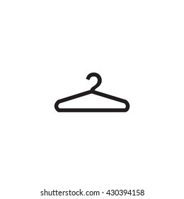 Black Shirt Dress hanger Vector Icon on white background