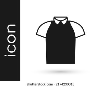 Black shirt icon isolated on white background.  Vector