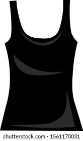 Black shirt, illustration, vector on white background.