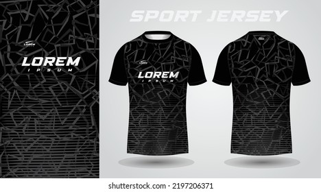 black shirt sport jersey design