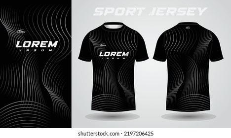 black shirt sport jersey design