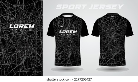 black shirt sport jersey design