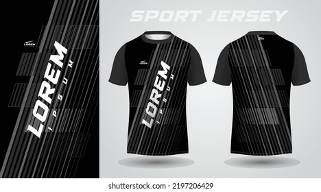 black shirt sport jersey design