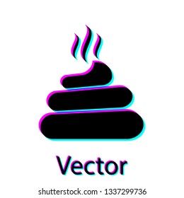Black Shit icon isolated on white background. Vector Illustration
