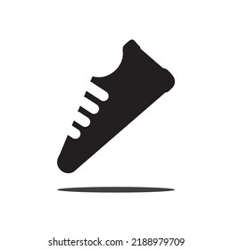 icono del zapato negro, icono del logotipo del vector
