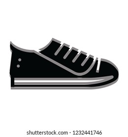 black shoe icon for web and print 