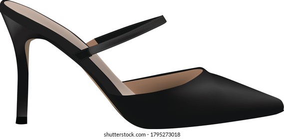 black shoe illustration vector design