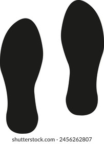Black shoe prints isolated - stock vector