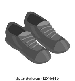 Black shoes icon. Isometric of black shoes vector icon for web design isolated on white background