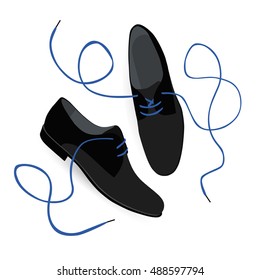 Black shoes with laces