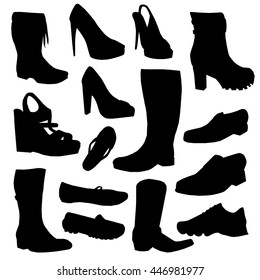 black shoes
silhouette set