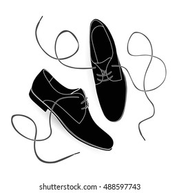 Black shoes. Vector