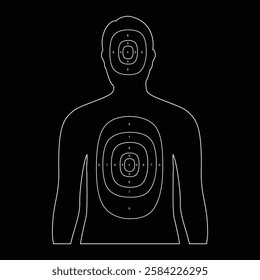 Black shooting target. Vector illustration