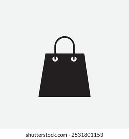 Black shopping bag icon. black bag vector. bag art vector.