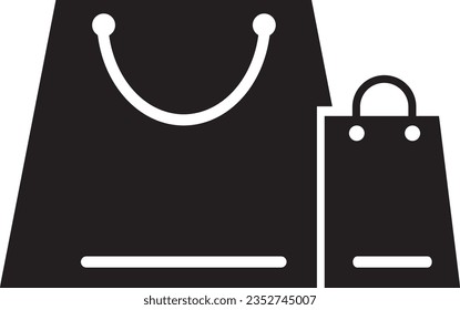black shopping bag isolated vector illustration