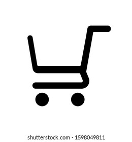 black shopping basket icon. simple flat vector stock isolated on white background eps10