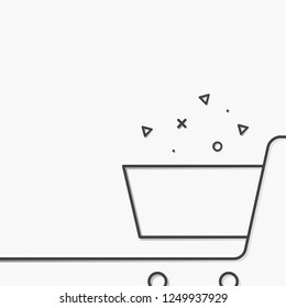 Vector de icono del carro de la compra negro
