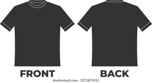 Vector de camiseta de manga corta negra