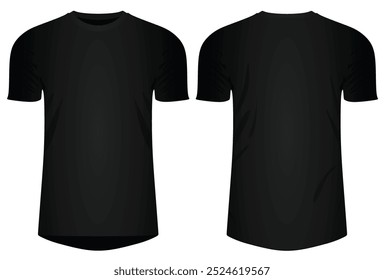 Black  short sleeves jersey. vector illustration