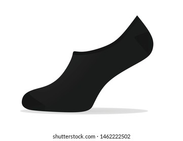 Black short sock. vector illustration
