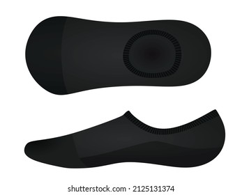 Black short sock. vector illustration