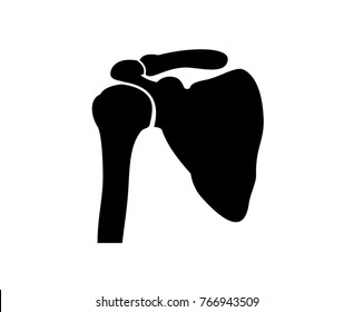 Black Shoulder Bone Illustration Logo Silhouette