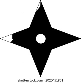 Black Shuriken ninja for image