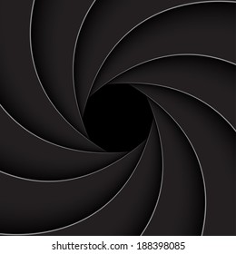 Black shutter aperture,  vector illustration